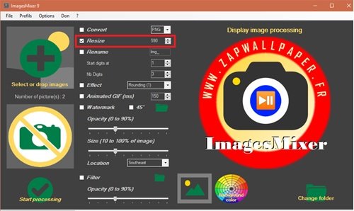 ImagesMixer bulk image processing tool