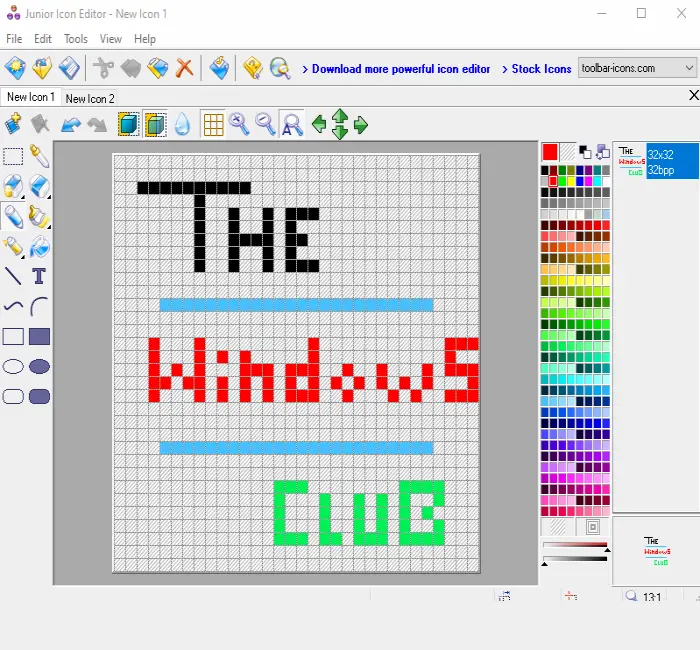 Junior Icon Editor software