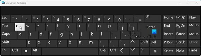 On Screen keyboard