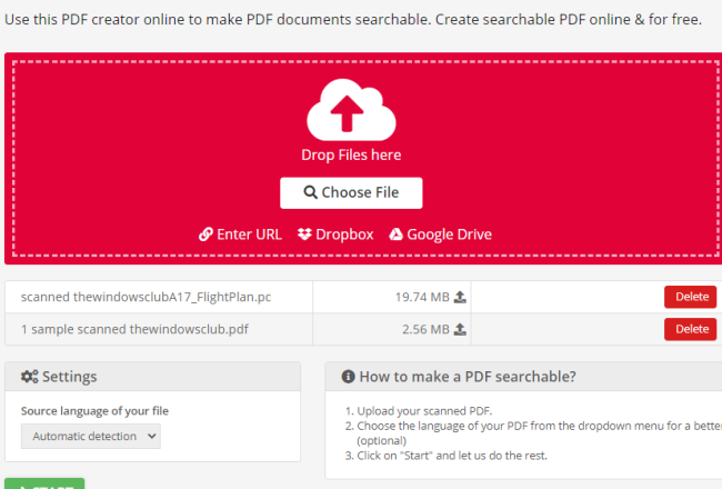 Convert Scanned PDF to Searchable PDF