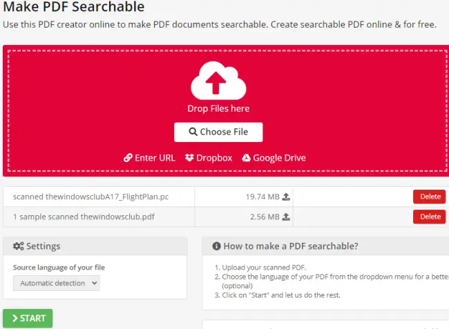 Convert Scanned PDF to Searchable PDF