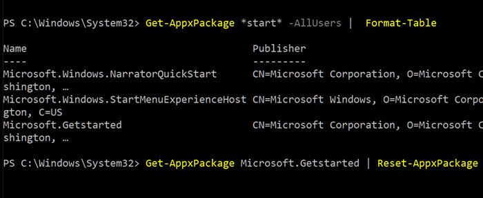 PowerShell Reset Windows Apps