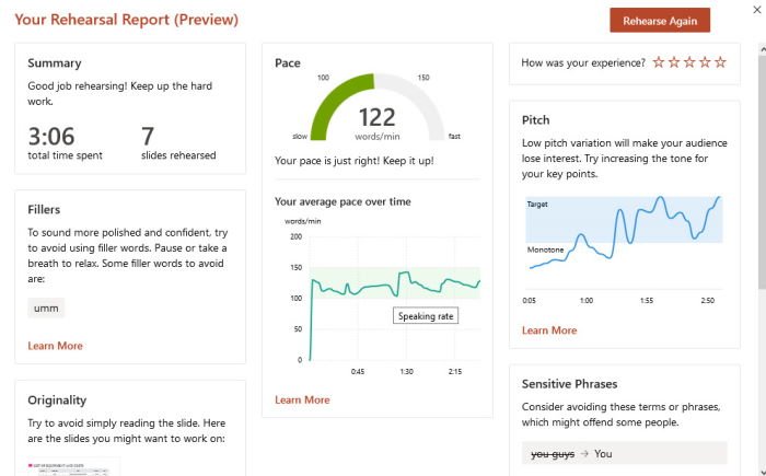 Presenter Coach in Microsoft PowerPoint Online