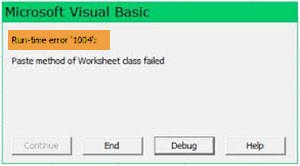 Ошибка выполнения 1004 в Excel