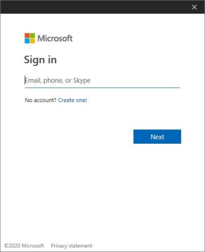 Microsoft Account Sign-in