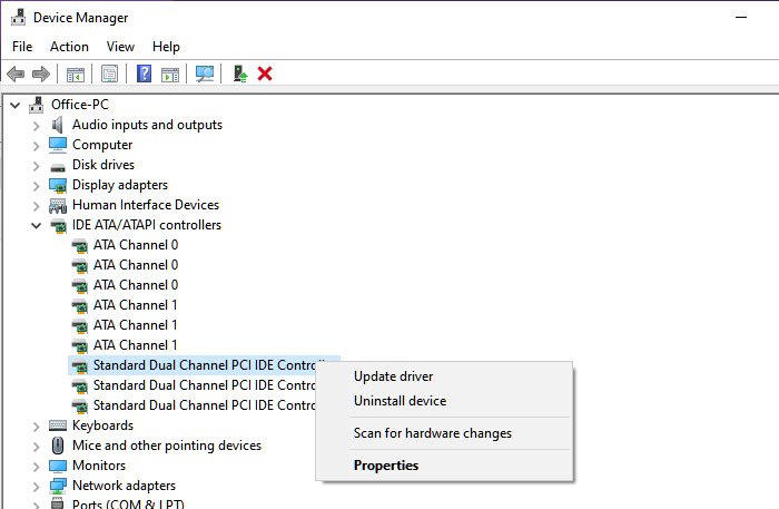 ide ata atapi controllers driver update