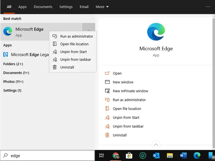 How to uninstall Microsoft Edge Chromium Browser