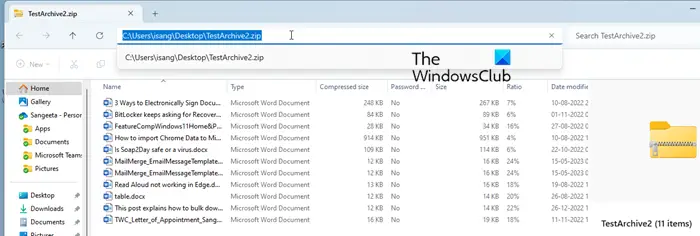 Zip files of same type - output