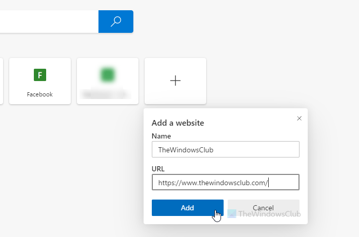 How to add, remove, manage quick links on new tab page in Edge