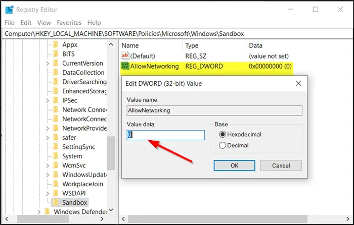 Disable Networking in Windows Sandbox