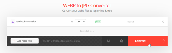 How to convert WebP to JPG online and offline