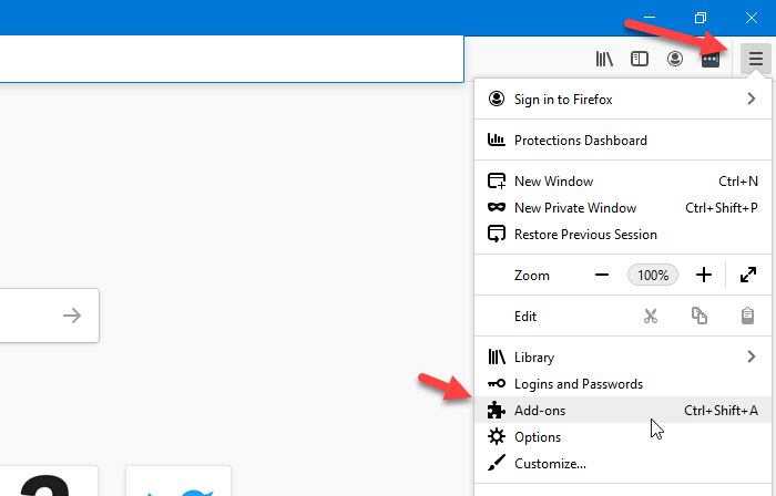 How to enable or disable add-ons in Private Windows on Firefox
