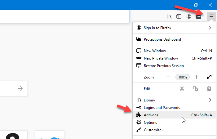 firefox disable add ons in private mode