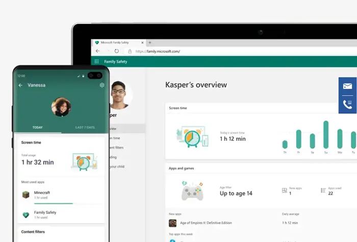 Microsoft Family Safety app on your Phone