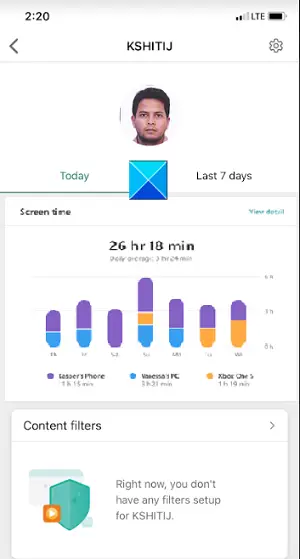 screen activity report