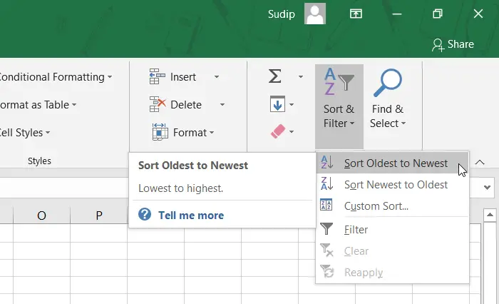 How to Sort Data by Date in Excel