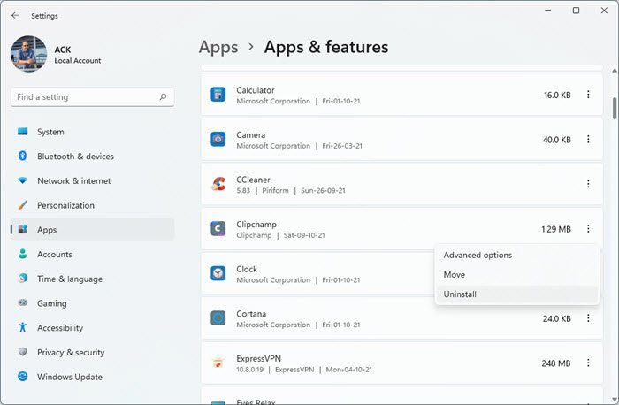 How to uninstall preinstalled Apps Games via Windows 11 10 Settings - 63