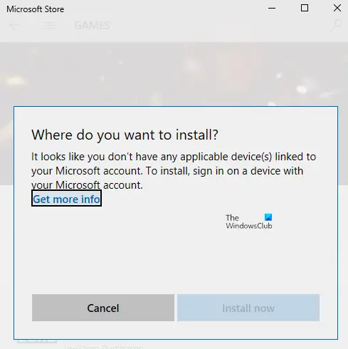 It looks like you don’t have any applicable device(s) linked to your Microsoft account