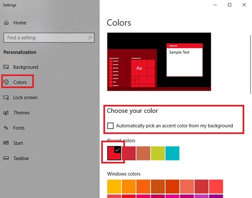 add custom color theme to Start Menu