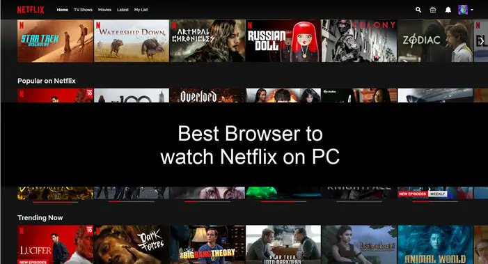 Best Browser to Watch Netflix on Windows PC
