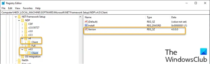 windows check .net version installed