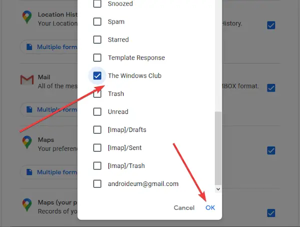 Export Gmail emails as MBOX