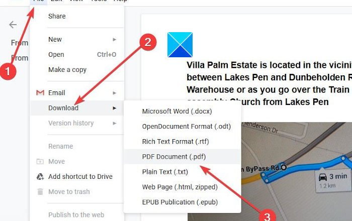 Google Docs PDF