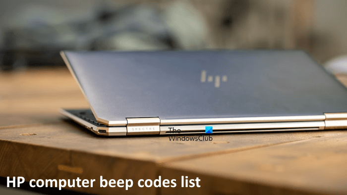 HP computer beep codes list