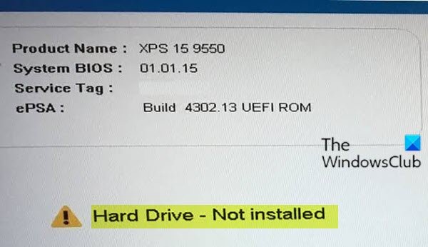 Hard Drive - Not installed