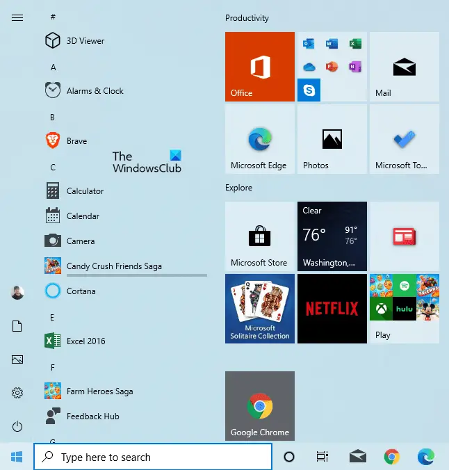 How to enable the new Start Menu on Windows 10 version 2004.