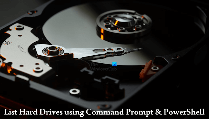 List Hard Drives using CMD PowerShell