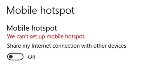 Mobile Hotspot