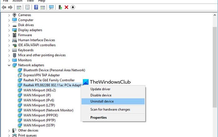 Network Adapter missing in Windows 10