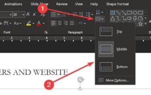 PowerPoint で箇条書きの後にテキストを配置する方法