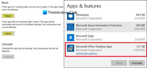 Excel, Word or PowerPoint couldn't start last time