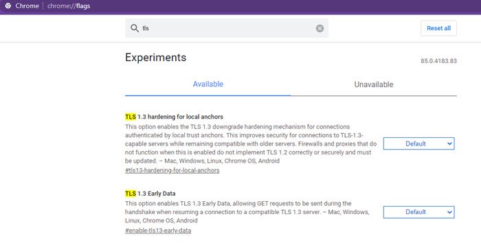 TLS 1.3 in Chrome