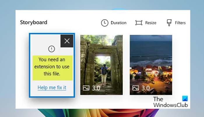 You need extension to use file