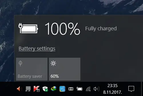 battery slider is missing