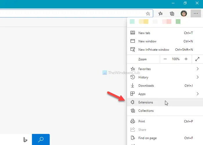 How to enable or disable extensions in InPrivate mode in Edge