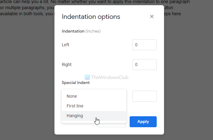 Create a Hanging Indent in Word