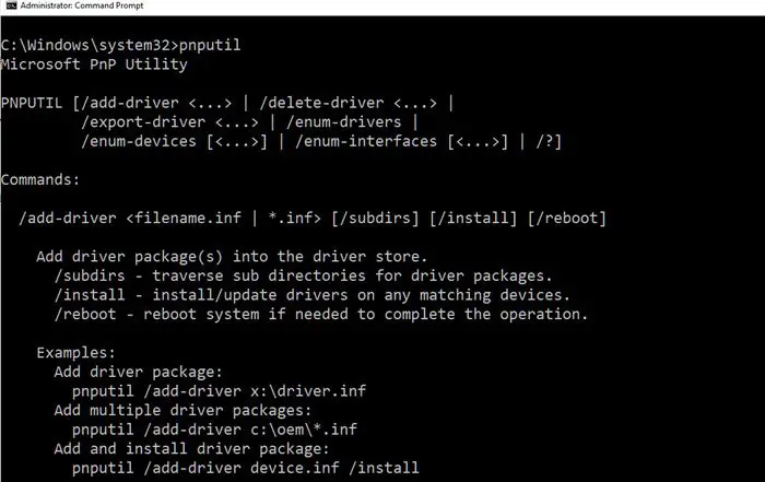 Update Chipset drivers via Command Prompt