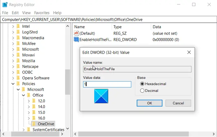 Allow users to handle Office file sync conflicts