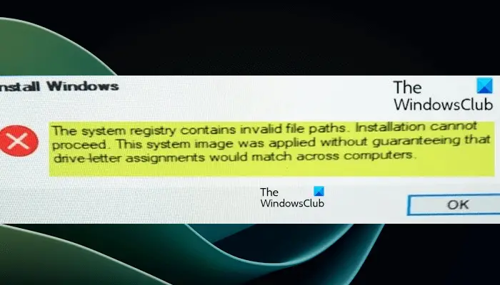 system registry contains invalid file paths