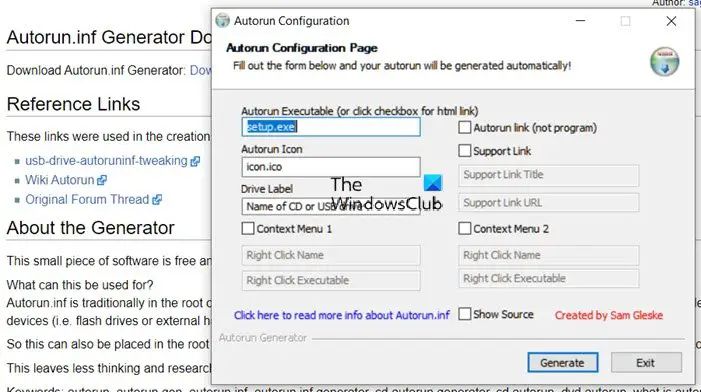 Create an Autorun file for your USB/DVD/CD
