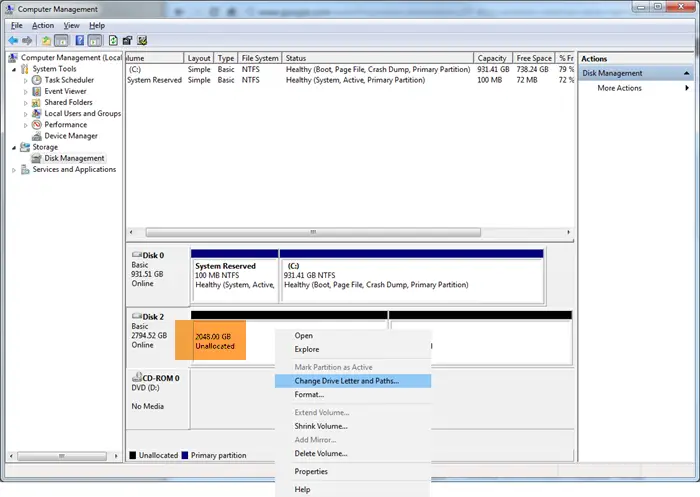 Fix Unallocated Hard Drive