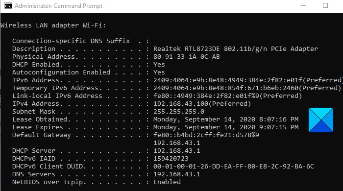 How to set a Static IP Address in Windows 10 using Command Prompt