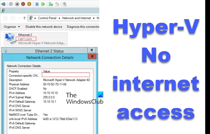 Hyper-V No internet access