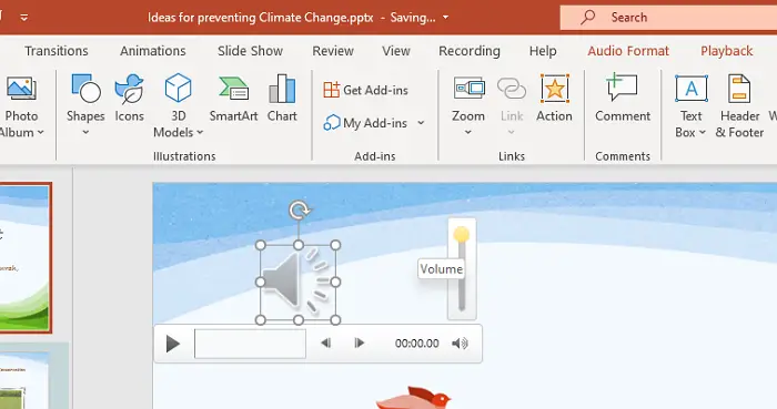 Increase Audio Volume PowerPoint