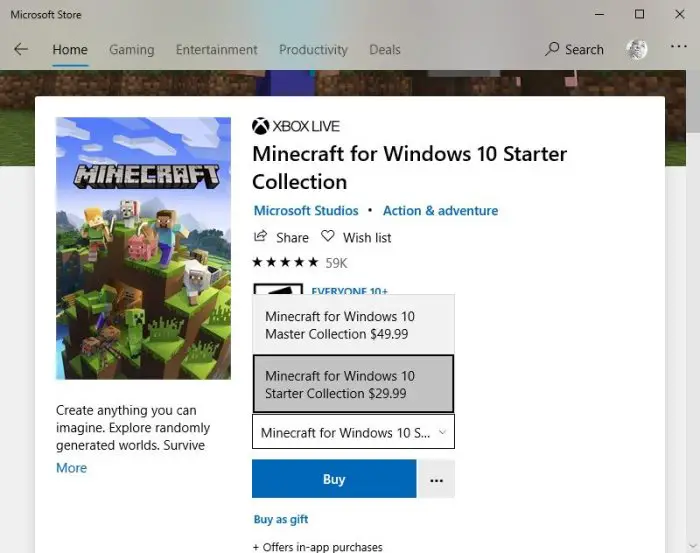 Buy Minecraft for Windows