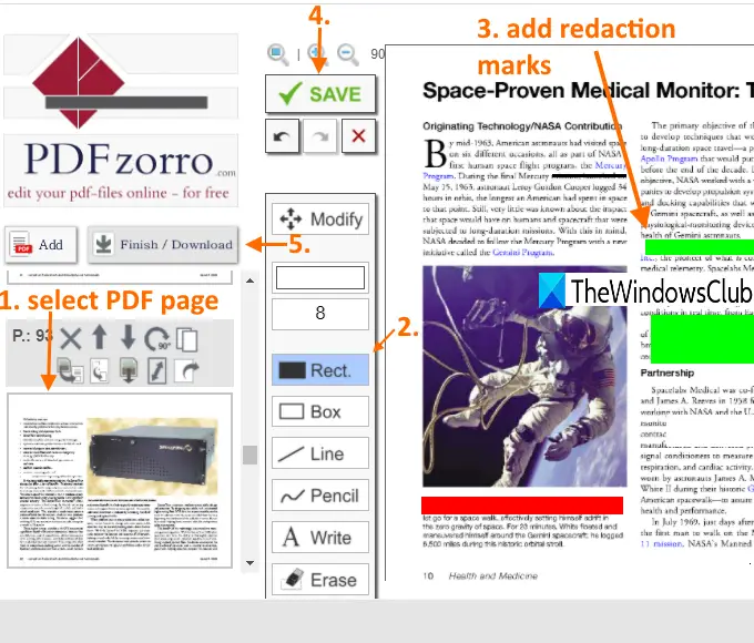Redact PDF using free PDF redaction software and services